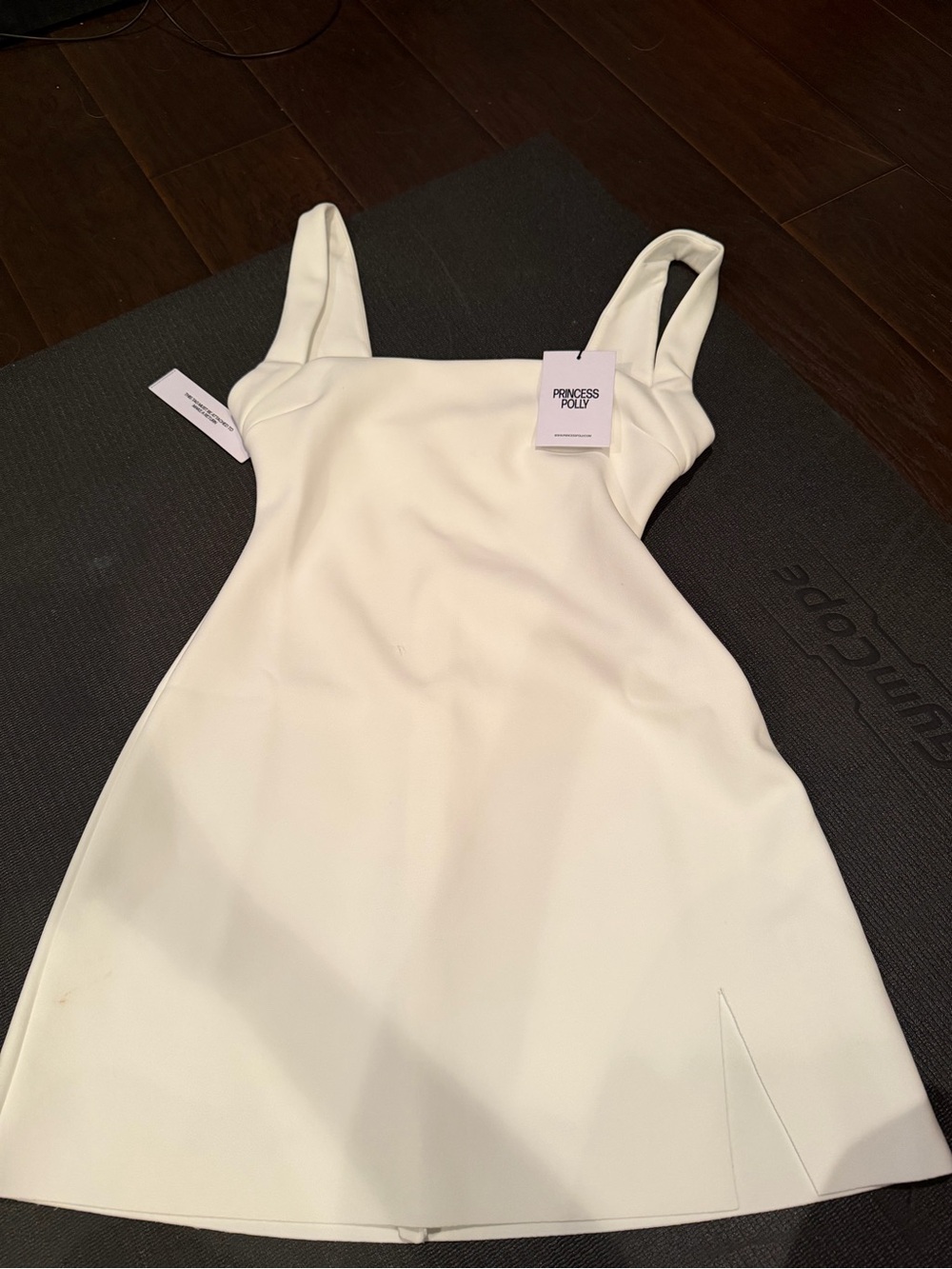 Princess Polly Cream Square-Neck Mini Dress